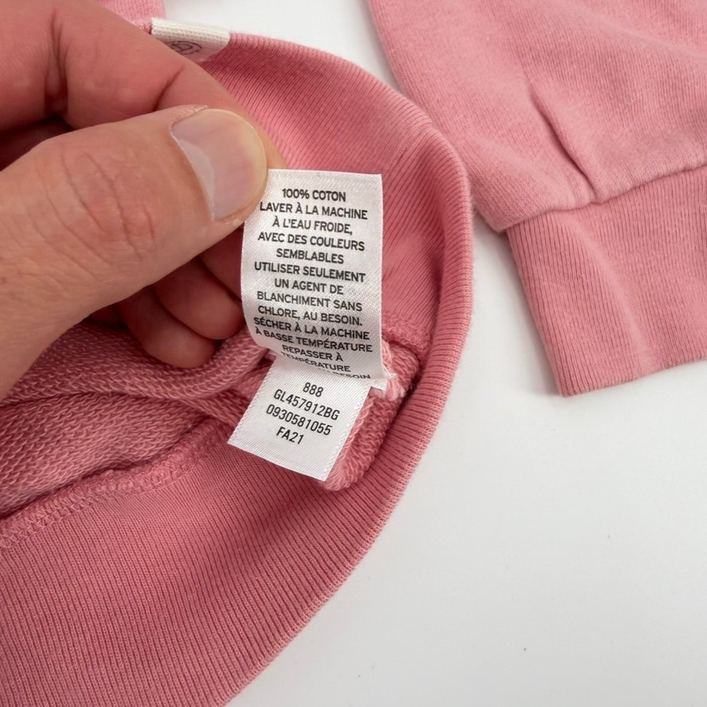 Treasure & Bond Kids XL 14/16 Pink Gray Colorblock 1/4 Zip Cotton Sweatshirt NEW - Picture 8 of 12